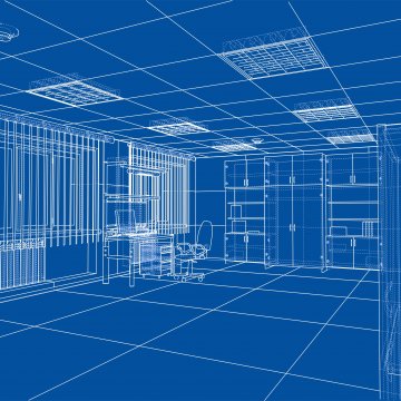 Digital 3d layout of a room 
